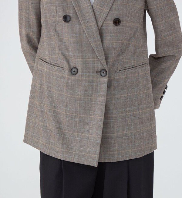 TOMORROWLAND collection「ブルーウィンドウ ダブルブレストジャケット」|テーラードジャケット|