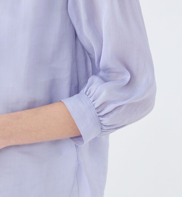 Ballsey「スムースラミー バイヤスボウタイブラウス」|シャツ・ブラウス|