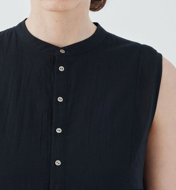 GALERIE VIE「インドコットン スタンドネックギャザーワンピース」|ワンピース|