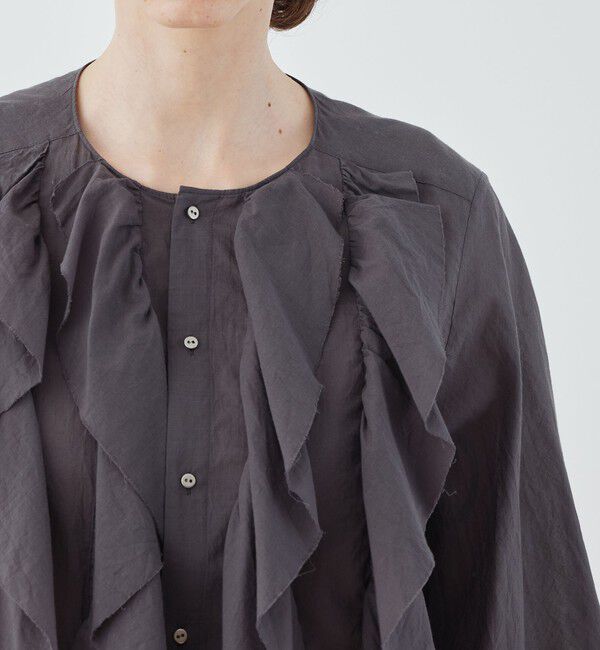 GALERIE VIE「インドコットン フリルシャツ」|シャツ・ブラウス|