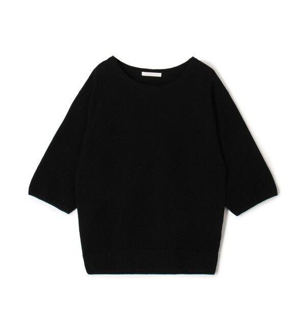 GALERIE VIE「ドライカノコ  ハーフスリーブ クルーネック プルオーバー」|ニット・セーター|19 ブラック
