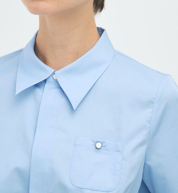 CABaN「コットンサテン ウエストタックシャツブラウス」|シャツ・ブラウス|