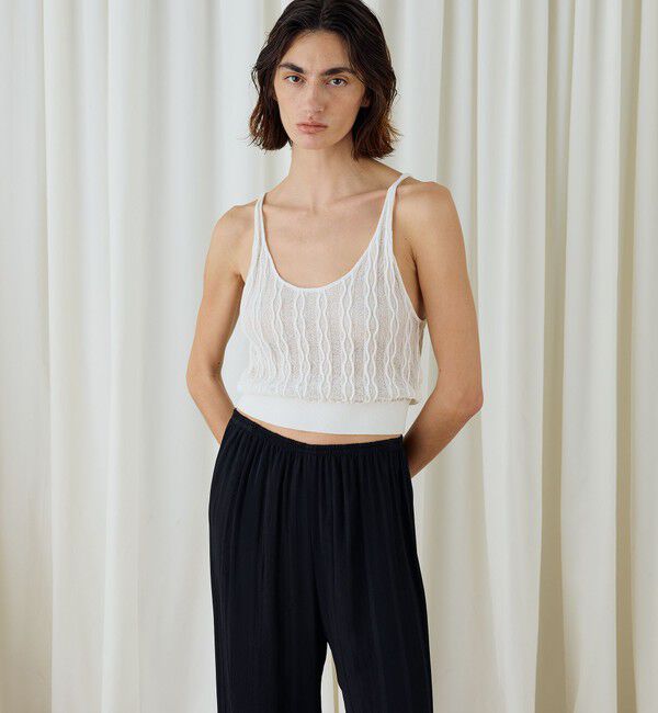 DES PRES「コットンストレッチ　エアリーニットタンクトップ」|ニット・セーター|
