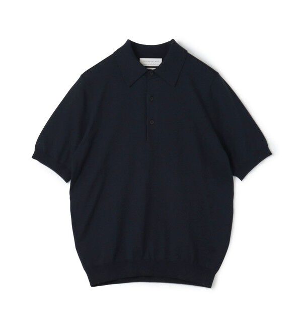 TOMORROWLAND MENS「TOMORROWLAND tricot シルクコットン ニットポロシャツ SESIA」|ニット・セーター|69 ネイビー