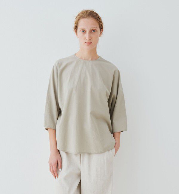 GALERIE VIE「コットンツイル クルーネックドルマン プルオーバーシャツ」|シャツ・ブラウス|