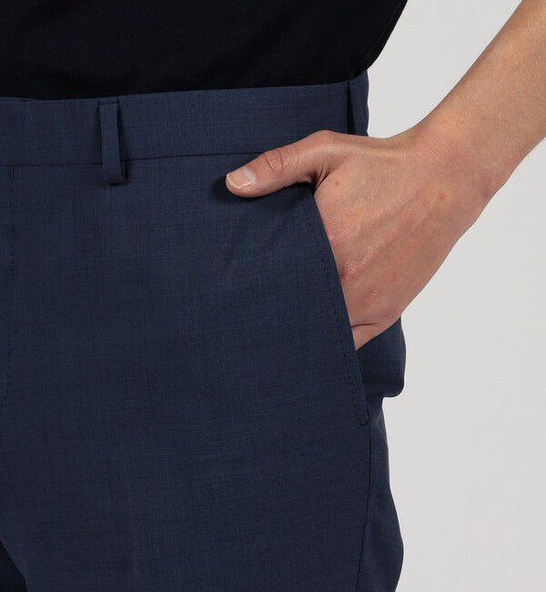 TOMORROWLAND MENS「Super120'sウールポリエステル ノープリーツスリムスラックス」|スラックス|