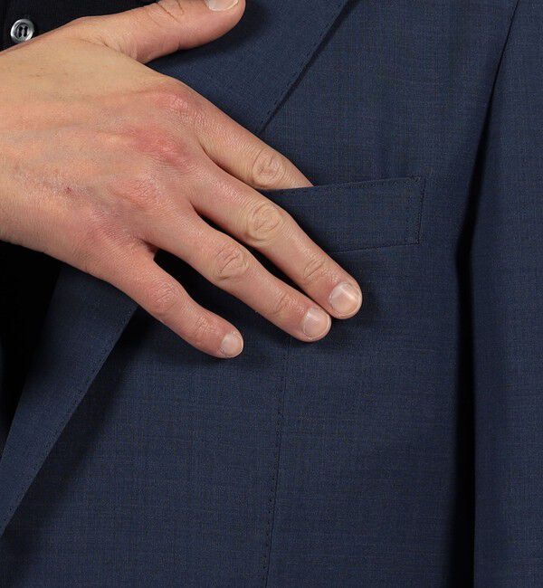 TOMORROWLAND MENS「Super120'sウールポリエステル シングルブレステッド2Bジャケット」|テーラードジャケット|