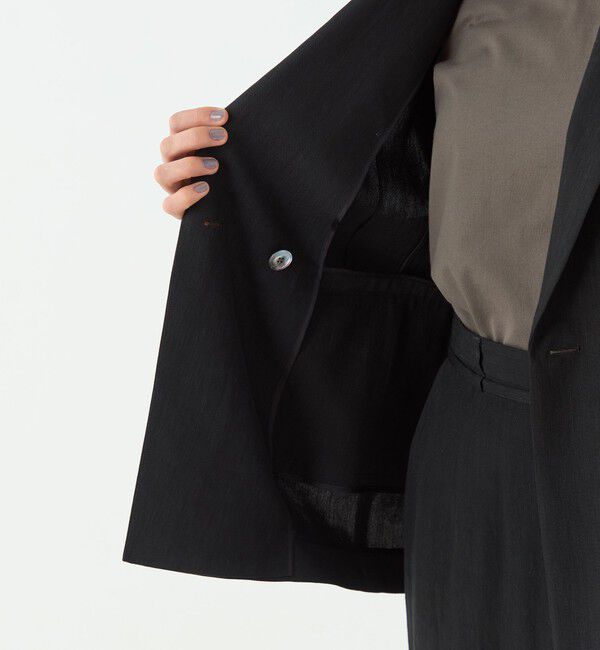 TOMORROWLAND collection「レーヨンリネンオックス ハーフスリーブジャケット」|テーラードジャケット|