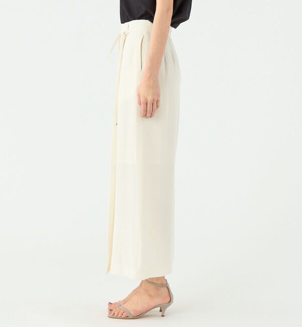 TOMORROWLAND collection「レーヨンリネンオックス サイドスリットスカート」|タイト|