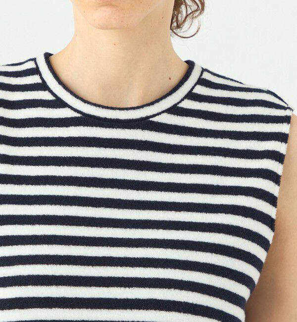 TOMORROWLAND collection「パイルボーダー スリーブレスワンピース」|ワンピース|