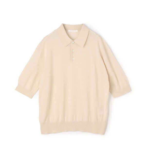 GALERIE VIE「クレープコットン ポロカラープルオーバー」|ニット・セーター|41 ライトベージュ