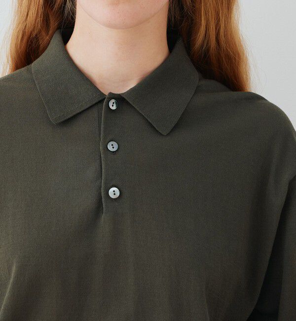 GALERIE VIE「クレープコットン ポロカラープルオーバー」|ニット・セーター|