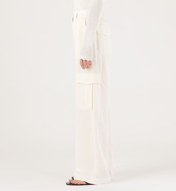 DES PRES「ソフトサテンワイドカーゴパンツ」|カーゴ|