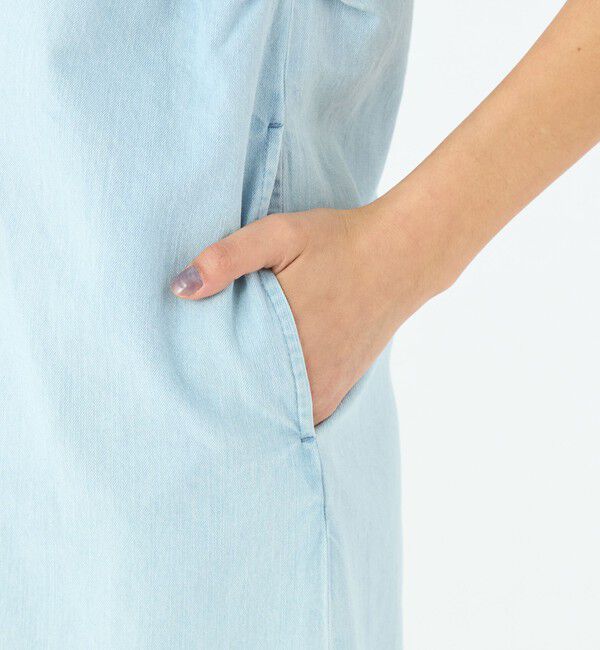 MACPHEE「コットンセルロースデニム ノースリーブワンピース」|ワンピース|