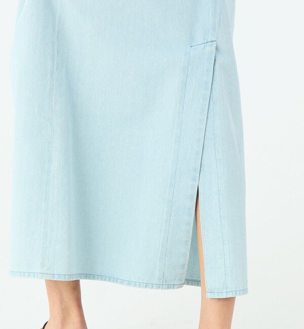 MACPHEE「コットンセルロースデニム ノースリーブワンピース」|ワンピース|