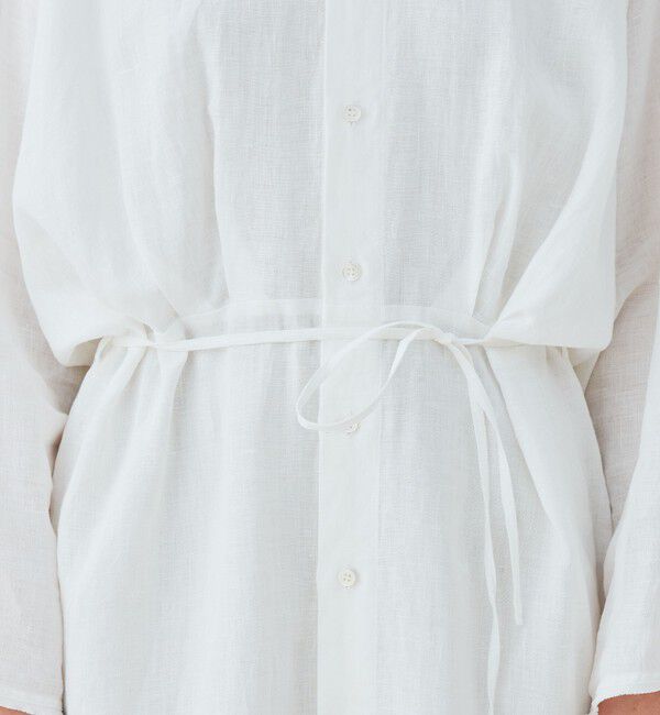 GALERIE VIE「リネンポプリン ウエストタックシャツワンピース」|ワンピース|