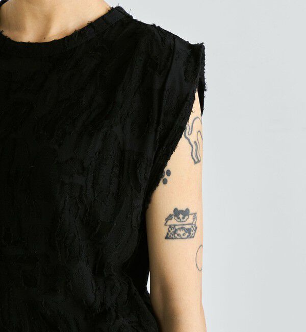 Edition「バックカットジャカード ノースリーブトップス」|タンクトップ|