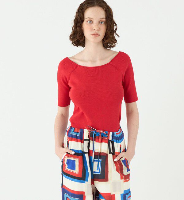 Ballsey「ポリエステルコットンリブ 2-wayプルオーバー」|ニット・セーター|