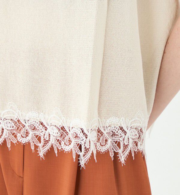 Ballsey「レーステープコンビ タックプルオーバー」|ニット・セーター|