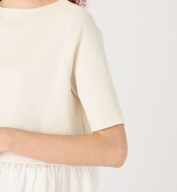 Ballsey「マテリアルコンビ ペプラムプルオーバー」|ニット・セーター|