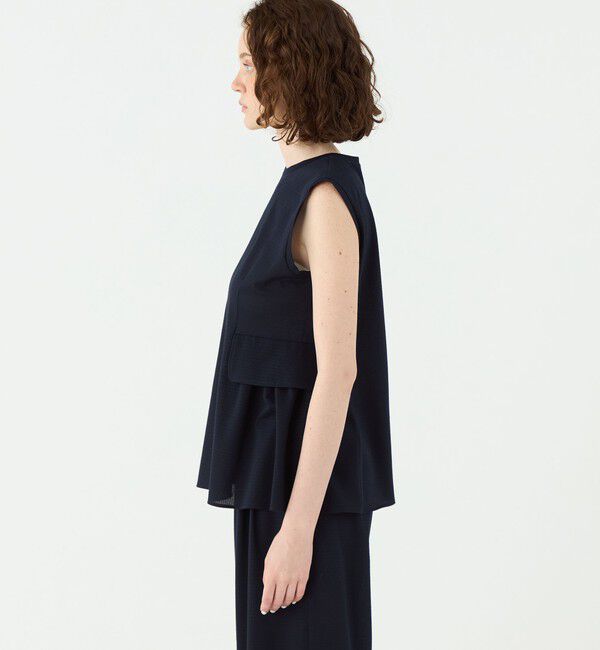 Ballsey「プラッドジャージー フラップフレアプルオーバー」|シャツ・ブラウス|