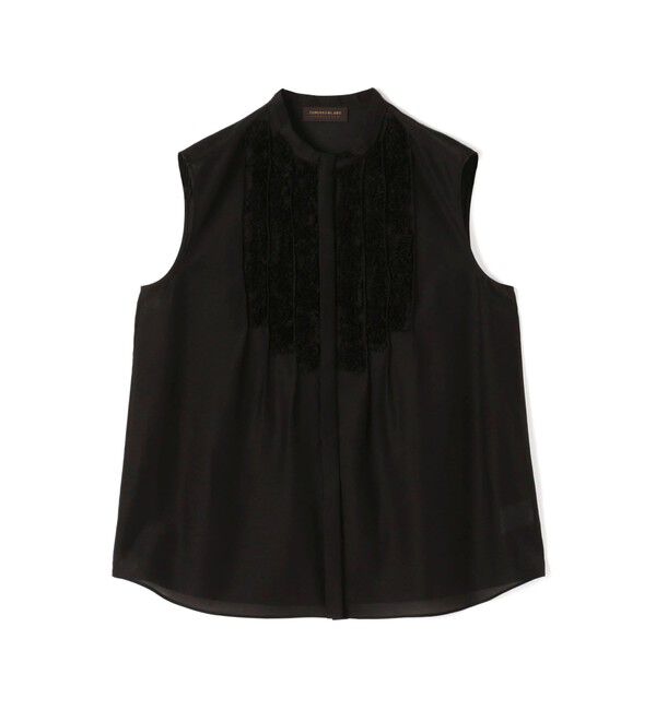 TOMORROWLAND collection「コットンシルクソフトローン ノースリーブブラウス」|シャツ・ブラウス|19 ブラック