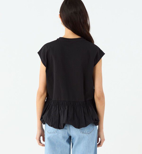 MACPHEE「コットンバックサテンコンビ バルーンTシャツ」|Tシャツ・カットソー|