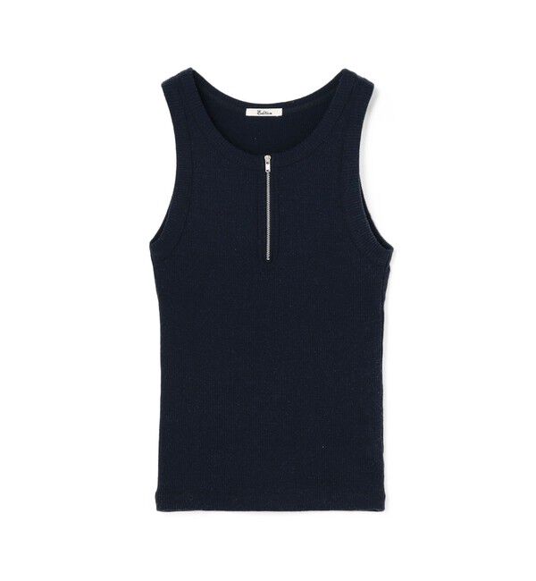Edition「シルクネップ ジップタンクトップ」|タンクトップ|69 ネイビー