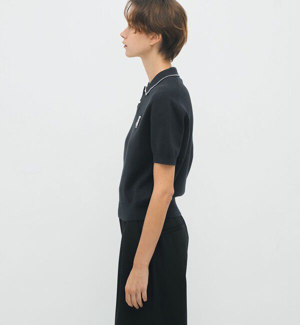 CABaN「コットンカシミヤ パールポロプルオーバー」|ニット・セーター|