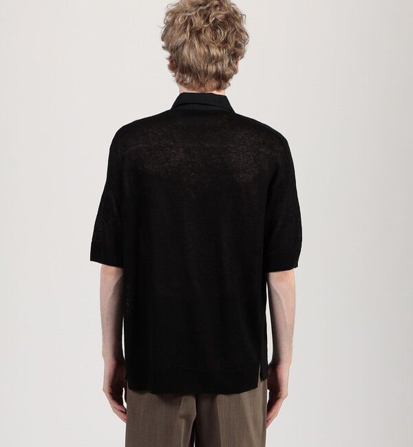 TOMORROWLAND MENS「リネンニットコンビ ハーフスリーブシャツ」|ニット・セーター|