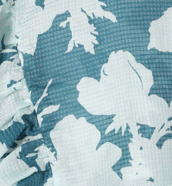 SOULEIADO「コットンリネンプリント バタフライスリーブブラウス」|シャツ・ブラウス|