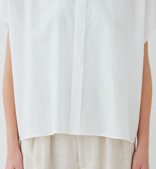 GALERIE VIE「コットンタイプライター スタンドネック ボックスシャツ」|シャツ・ブラウス|