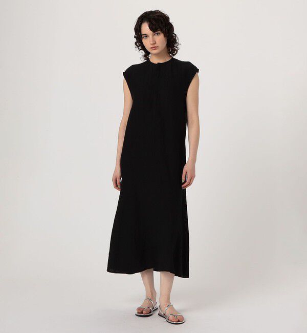 GALERIE VIE「ランダムリネン フレンチスリーブワンピース」|ワンピース|