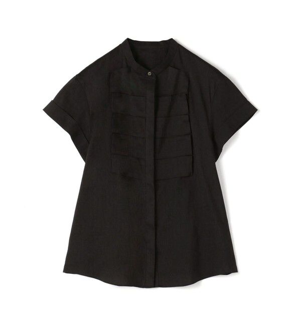 TOMORROWLAND collection「エフェクトリネン ハーフスリーブブラウス」|シャツ・ブラウス|19 ブラック