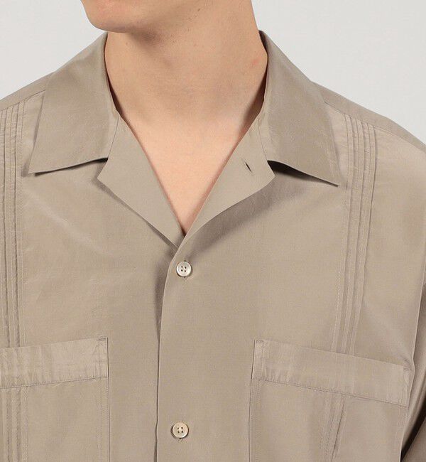 TOMORROWLAND MENS「コットンシルク オープンカラー ダブルポケット ハーフスリーブシャツ」|シャツ・ブラウス|