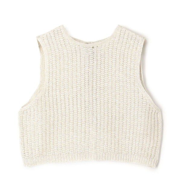 BACCA「【一部WEB先行予約】オーロラフィルム リネンベスト」|ニット・セーター|11 ホワイト