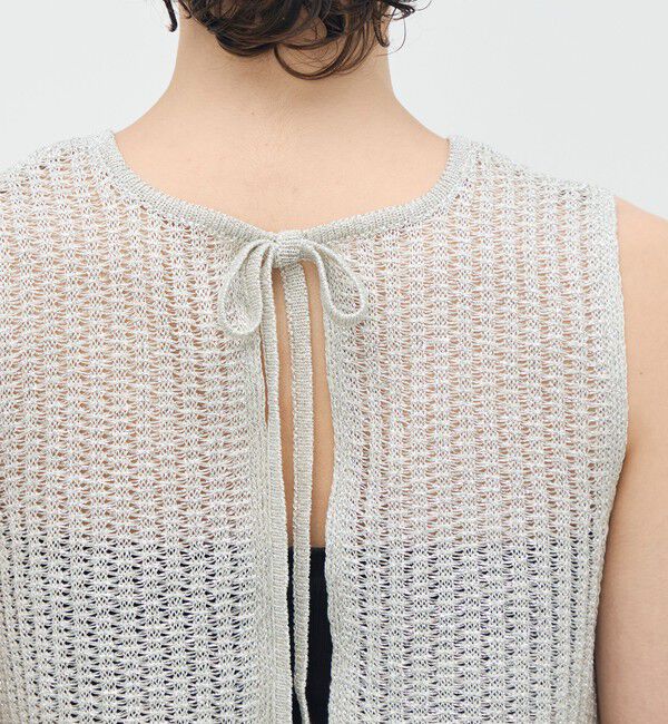 BACCA「【一部WEB先行予約】オーロラフィルム リネンベスト」|ニット・セーター|