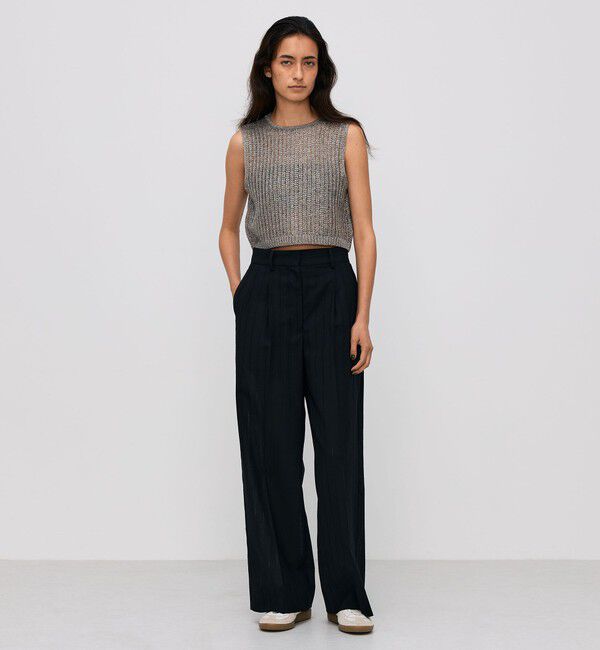 BACCA「【一部WEB先行予約】オーロラフィルム リネンベスト」|ニット・セーター|