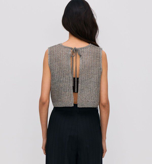 BACCA「【一部WEB先行予約】オーロラフィルム リネンベスト」|ニット・セーター|