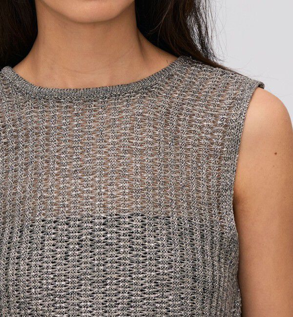 BACCA「【一部WEB先行予約】オーロラフィルム リネンベスト」|ニット・セーター|