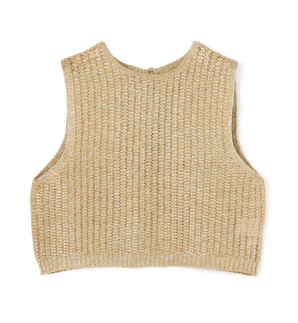 BACCA「【一部WEB先行予約】オーロラフィルム リネンベスト」|ニット・セーター|93 ゴールド
