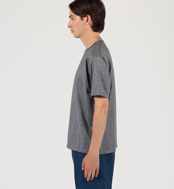 TOMORROWLAND MENS「シルクコットン ボーダー ハーフスリーブ カットソー BOTTO GIUSEPPE」|Tシャツ・カットソー|