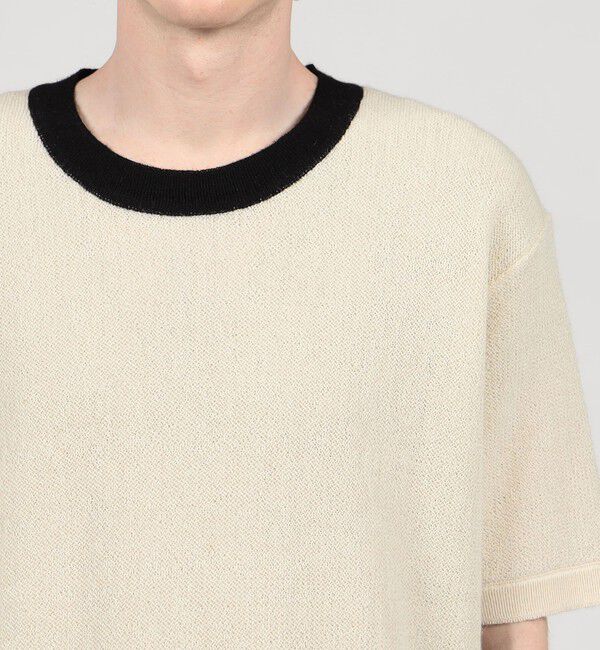 TOMORROWLAND BUYING WEAR「【別注】Raffa Molina パイピング クルーネック ハーフスリーブニット」|ニット・セーター|