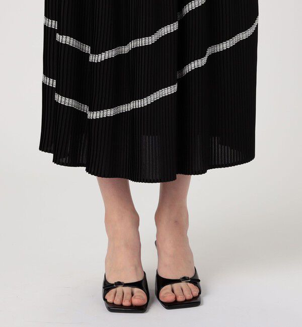 DES PRES「レースコンビプリーツ フレアスカート」|フレア|