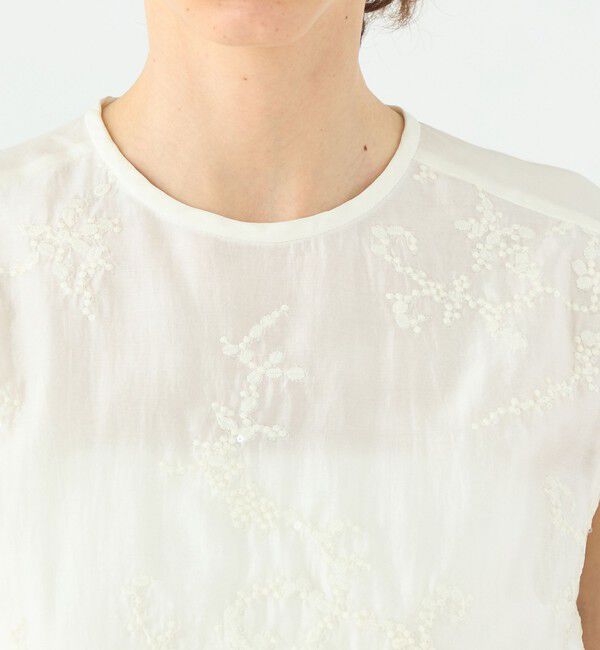 TOMORROWLAND collection「スパンコールエンブロイダリー スリーブレスブラウス」|シャツ・ブラウス|