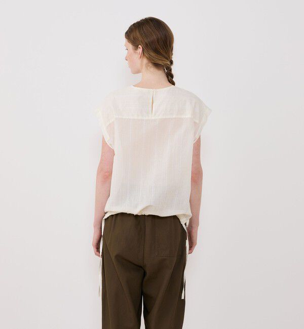 GALERIE VIE「コットンシルクオーガンジー バックギャザープルオーバー」|シャツ・ブラウス|