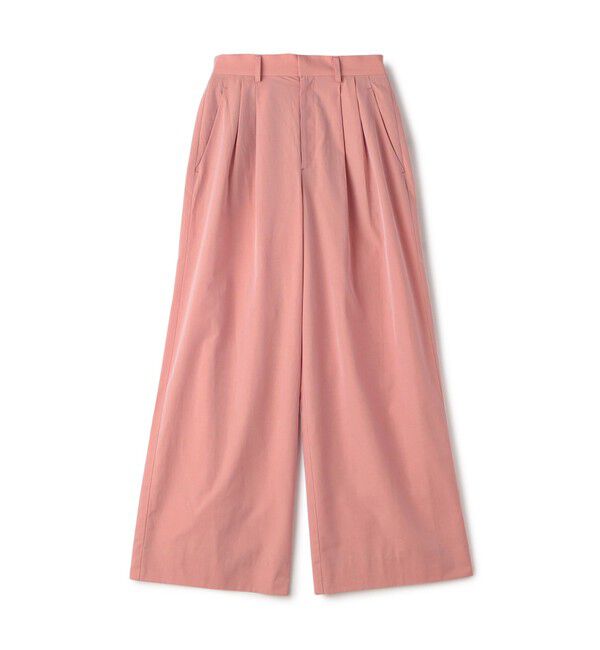 CABaN「シャトルポプリン 2タックワイドパンツ」|チノ|33 ピンク