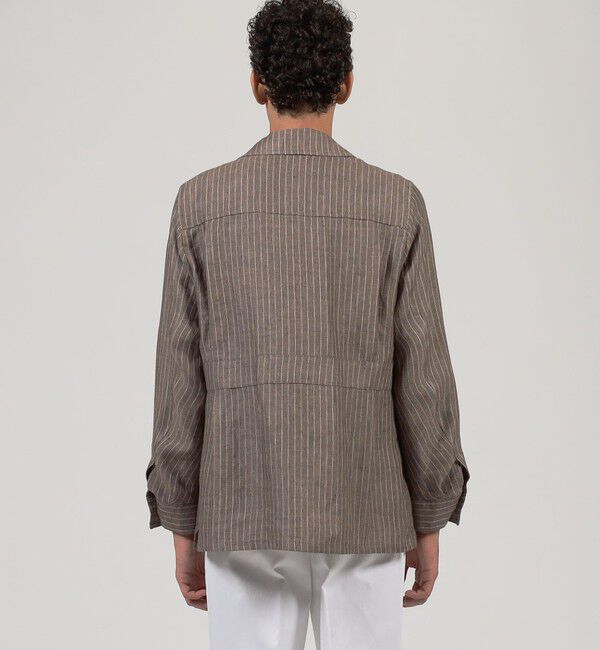 TOMORROWLAND MENS「リネン ダブルポケット シャツジャケット SOLBIATI」|ブルゾン・スタジャン|