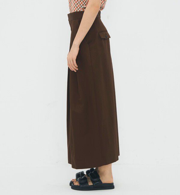 CABaN「コットンギャバジン 2タックロングスカート」|スカート|
