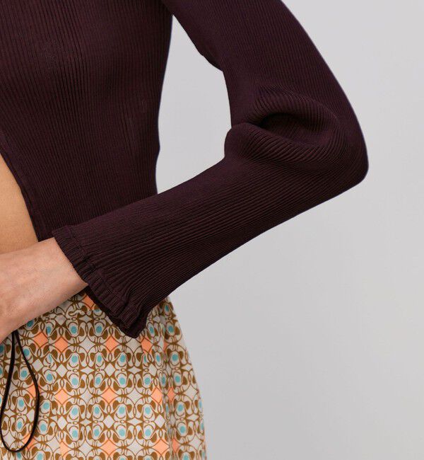 BACCA「プリーツコットン ショートカーディガン」|カーディガン|